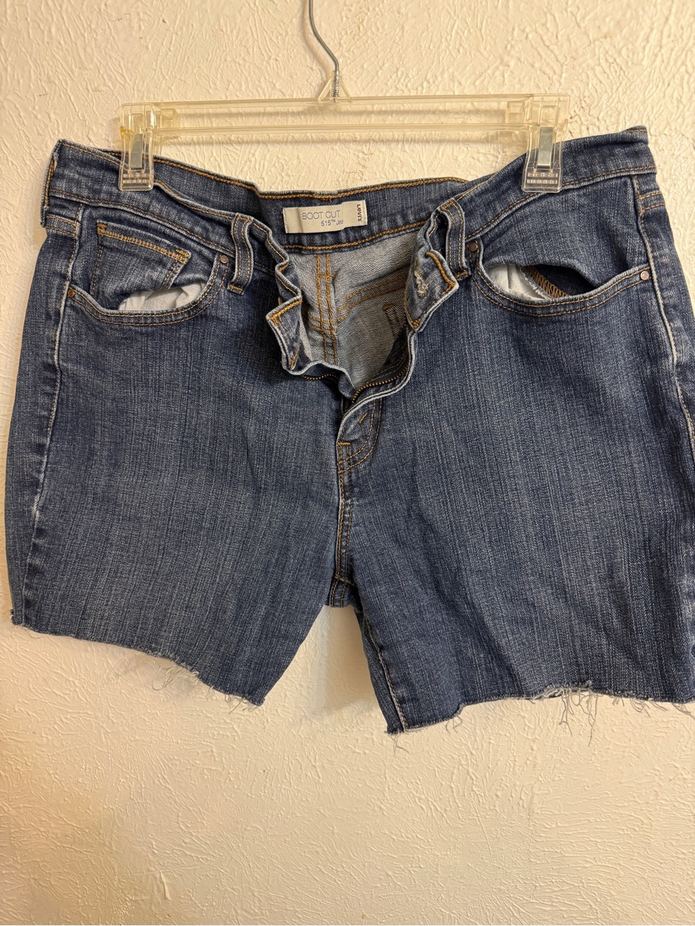 Levi’s Denim Cut-Off Shorts in Medium Blue